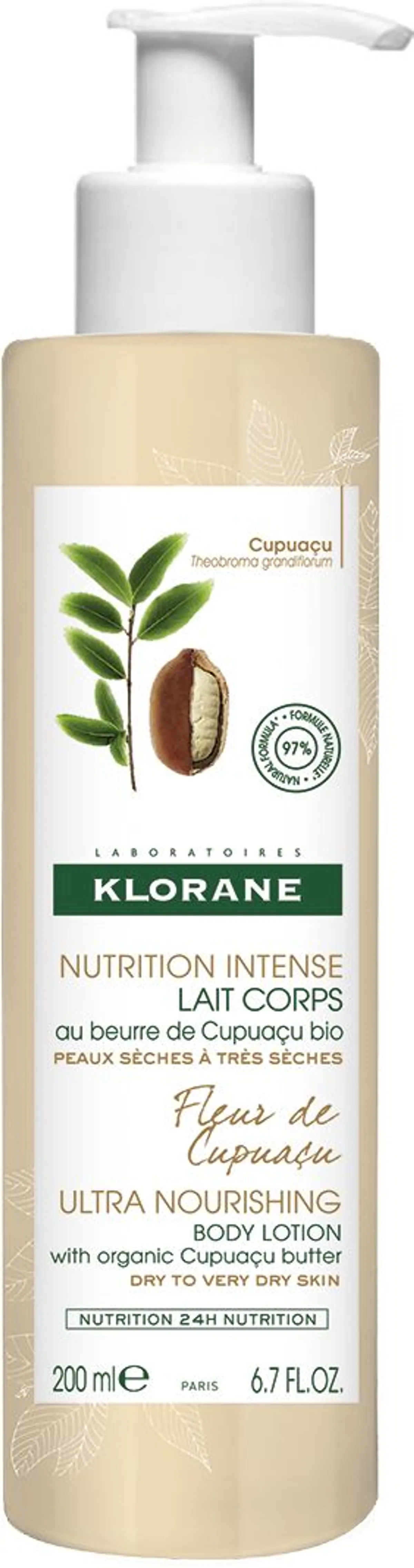 Klorane Lait Corps Nutrition Intense Fleur de Cupuaçu 200ml