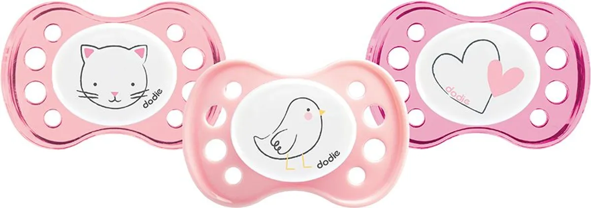 Dodie Anatomische Fopspeen Geboorte Meisje ( van 0 tot 2 maanden)