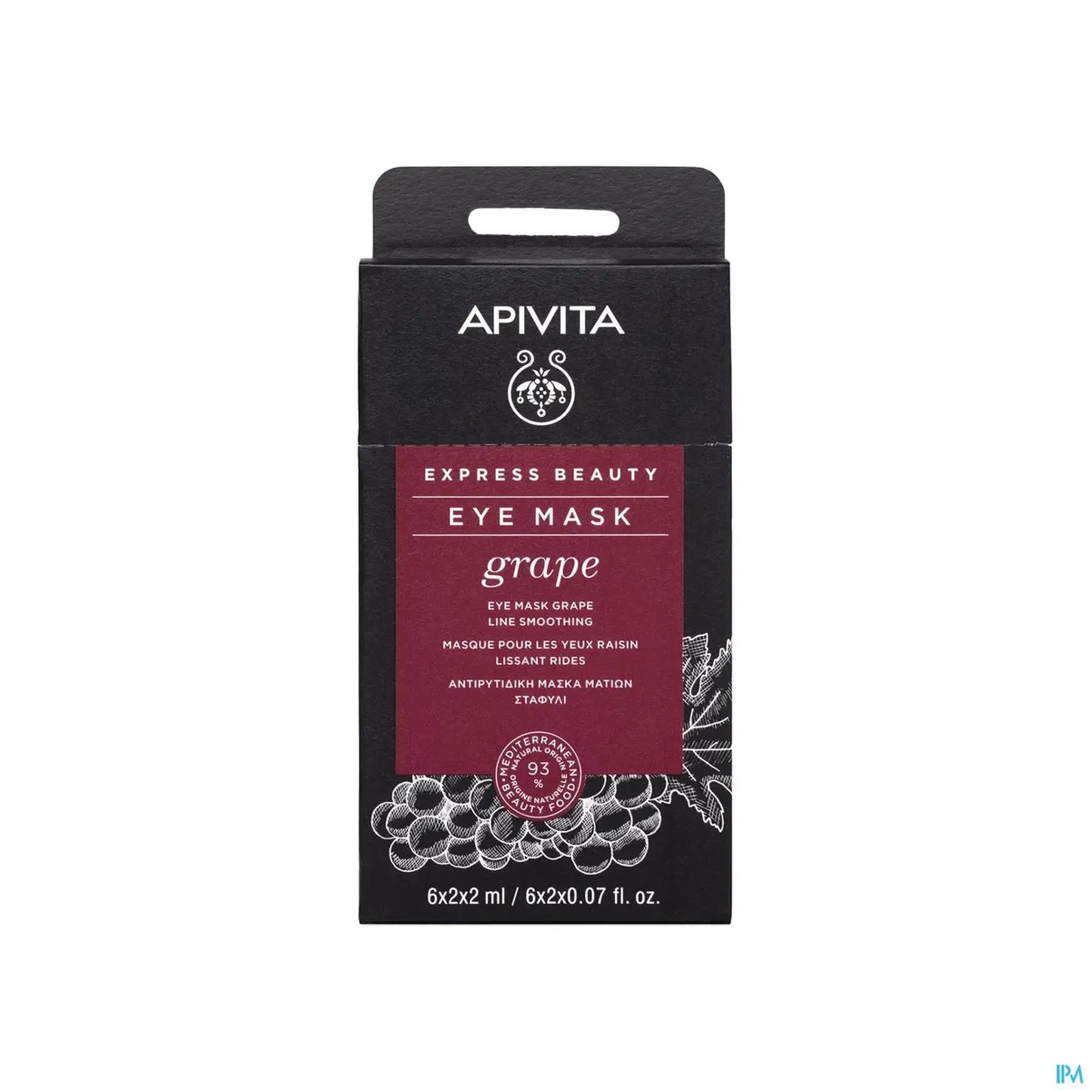 Apivita Beauty Express Oogmasker Druiven 2 x 2 ml