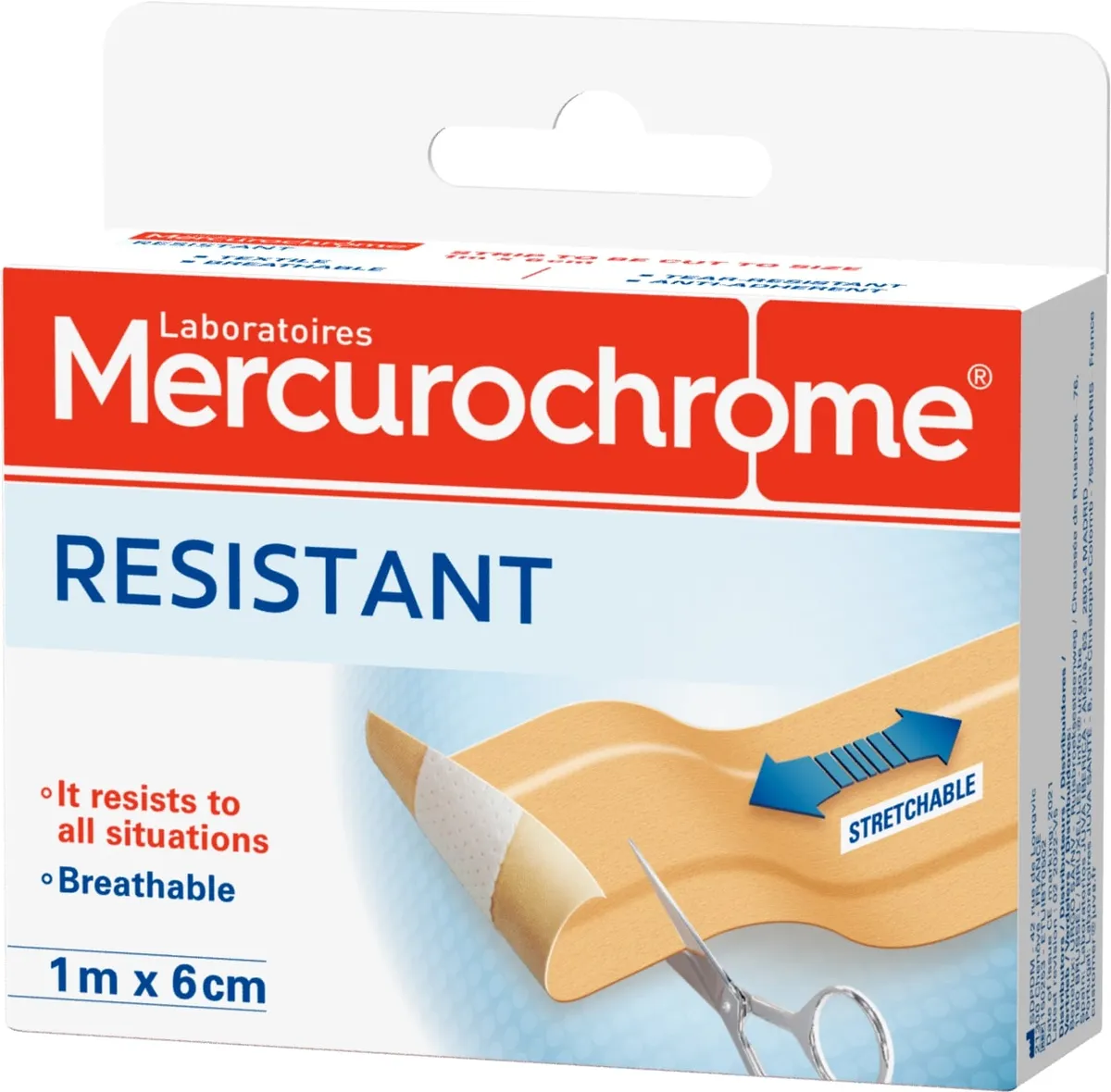 Mercurochrome Bande Stretch 1mx6cm