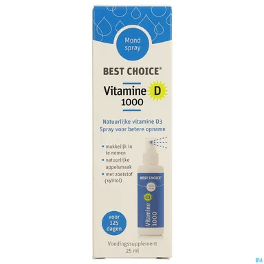 Best Choice Spray Bouche Vitamine D 1000 25ml