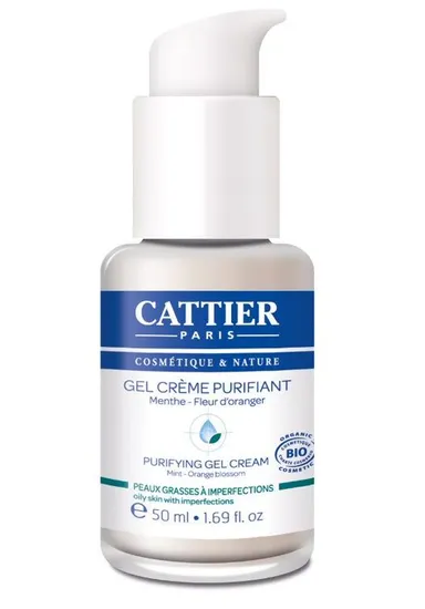Cattier Zuiverend Munt-Oranjebloesem Bio Gel-Crème 50 ml