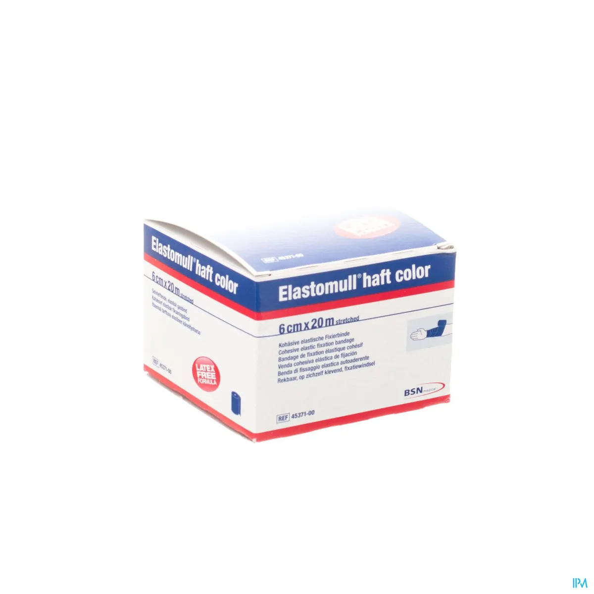 Elastomull Haft Sans Latex 6cmx20m Bleu