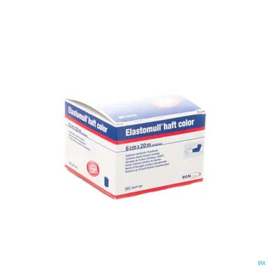Elastomull Haft Latexvrij 6 cm x 20 m Blauw