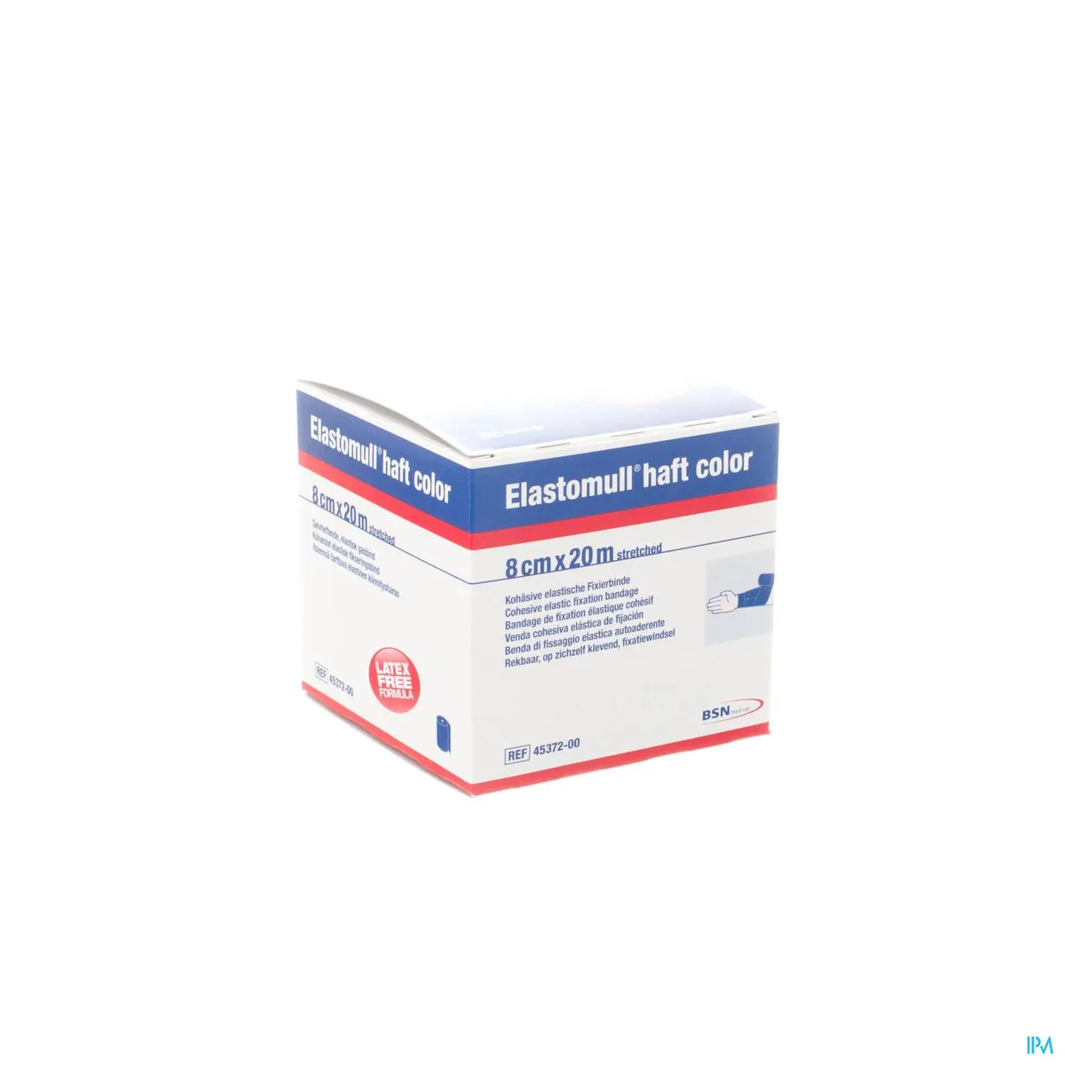 Elastomull Haft Sans Latex 8cmx20m Bleu