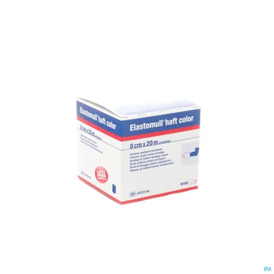 Elastomull Haft Latexvrij 8 cm x 20 m Blauw