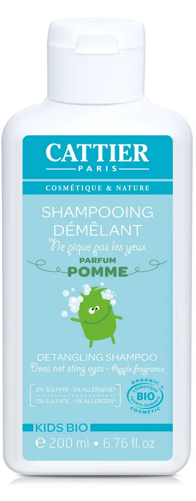 Cattier Kids Bio Shampooing Démêlant Pomme 200ml