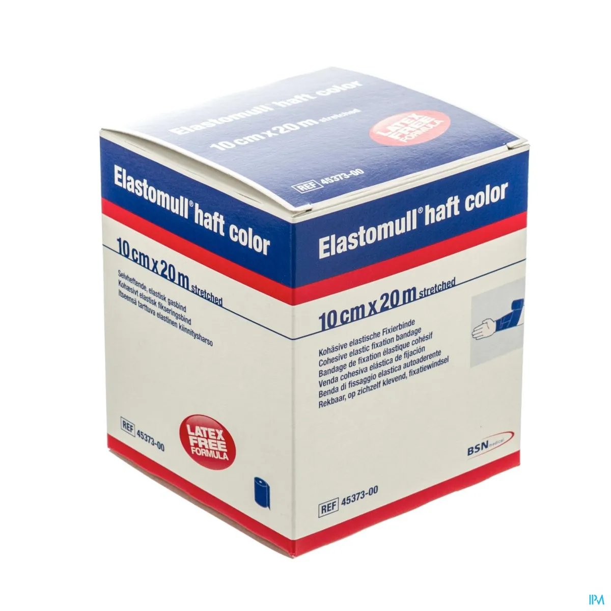 Elastomull Haft Latexvrij 10 cm x 20 m Blauw
