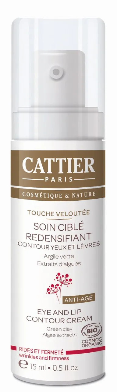 Cattier Touche Veloutée Doeltreffende Verzorging Redensifiant Ogen & Lippen Contour Bio 15 ml