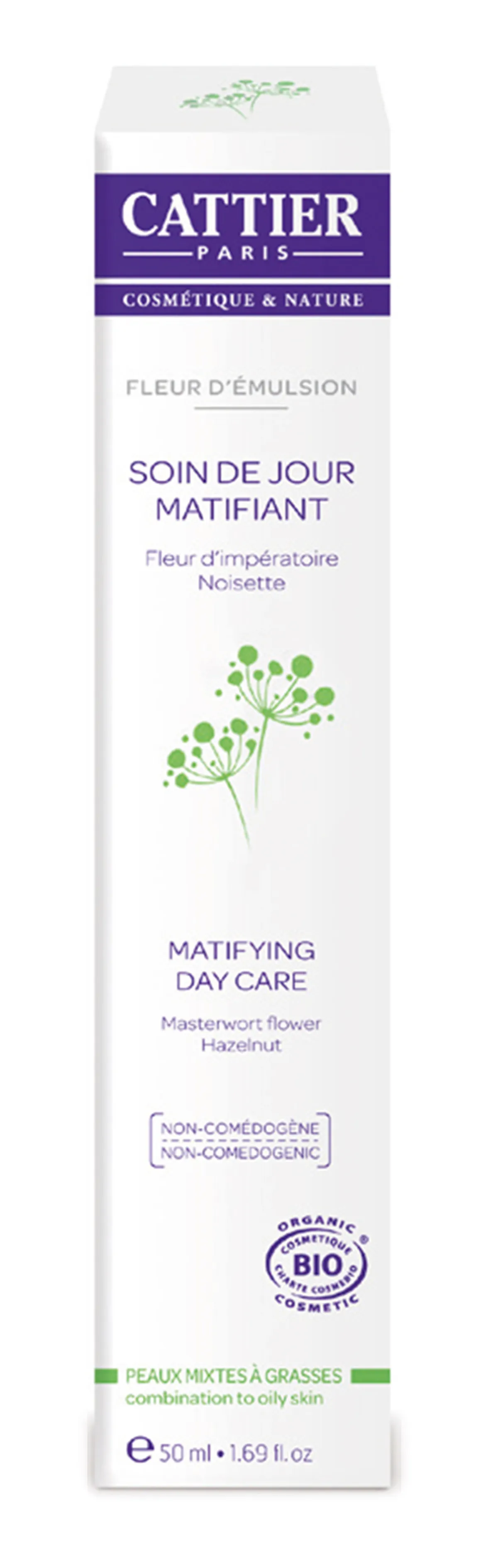 Cattier Fleur d'Emulsion Soin De Jour Matifiant Bio 50ml
