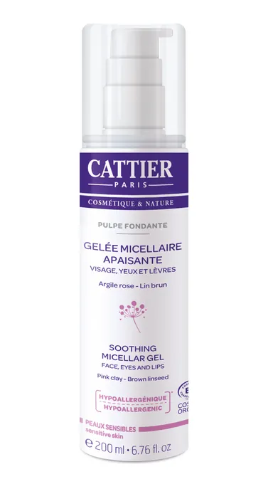 Cattier Gelée Micellaire Apaisante Argile&Lin Brun Bio 200ml