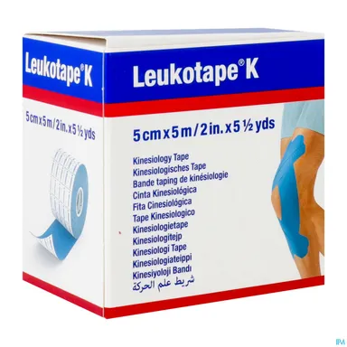 Leukotape K Zelfklevende Elastische Tape Blauw 5,0 cm x 5 m