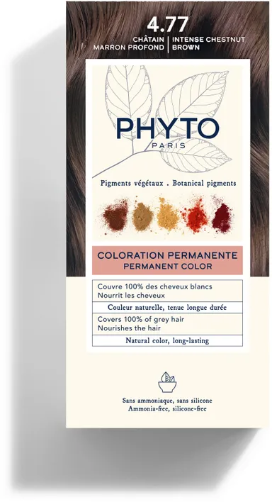 PHYTO Coloration Permanente 4.77 Chatain Marron Profond