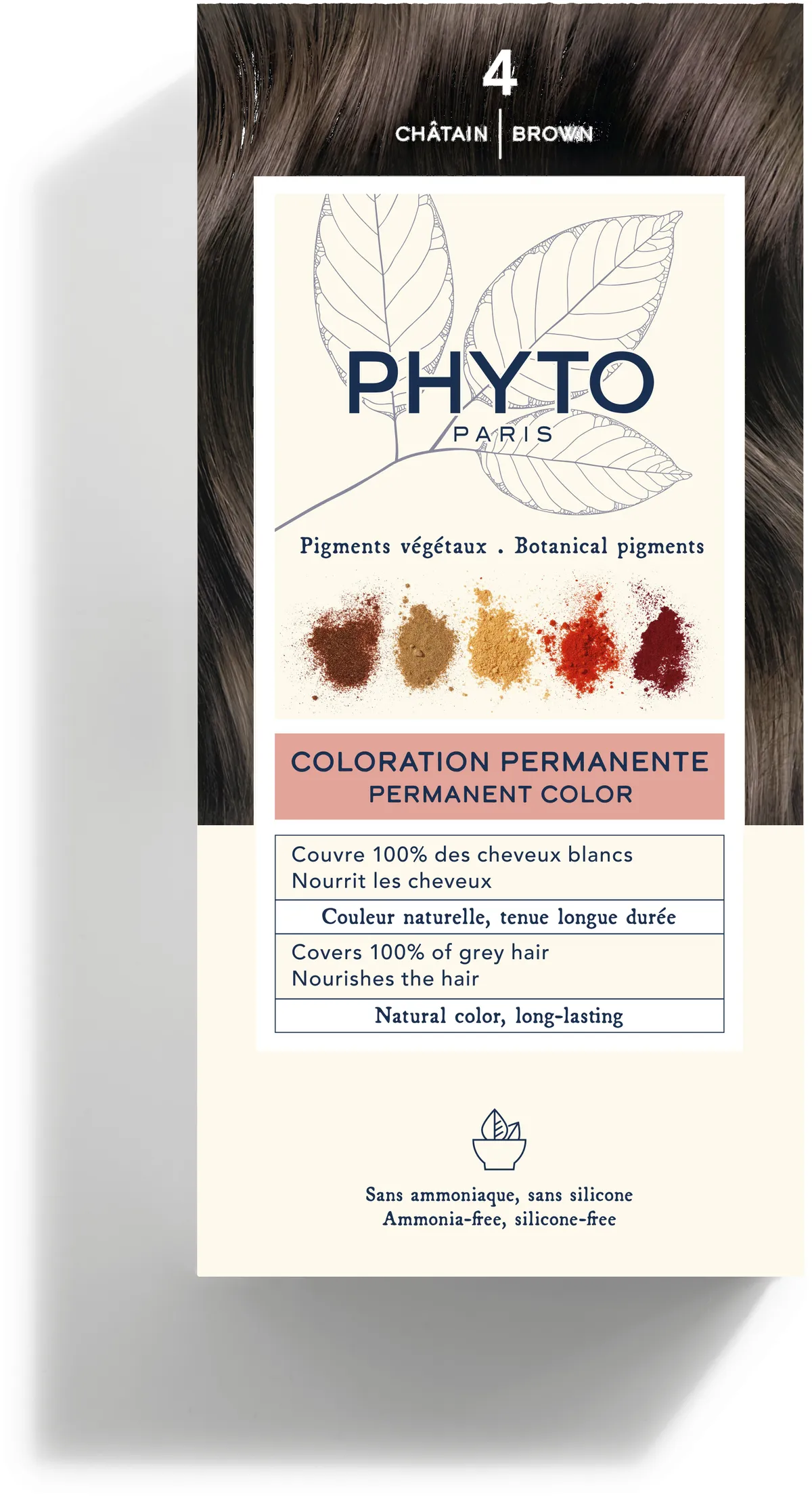 PHYTO Permanente Haarkleuring 4 Kastanjebruin