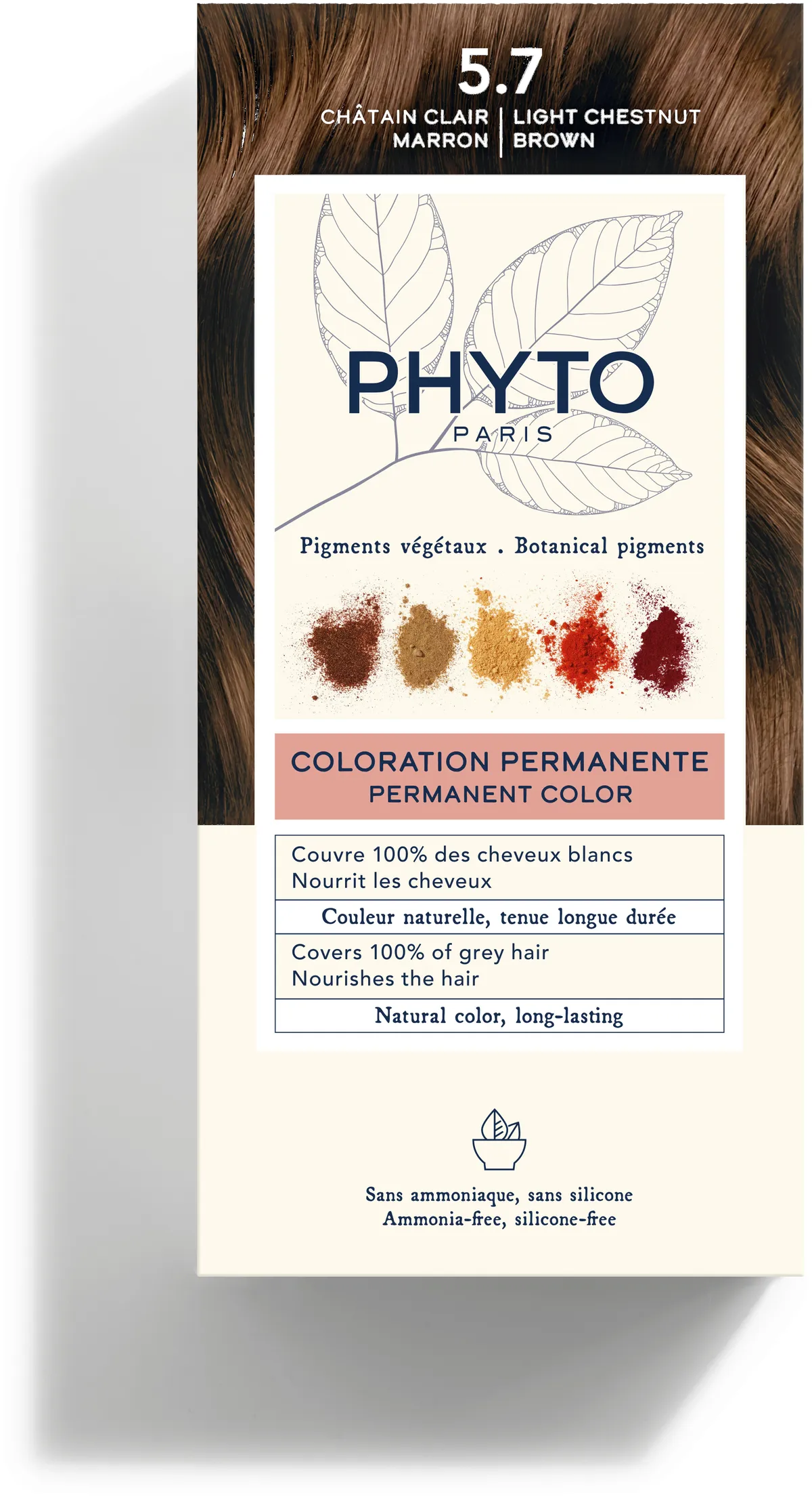 PHYTO Permanente Haarkleuring 5.7 Licht Kastanjebruin Mahonie