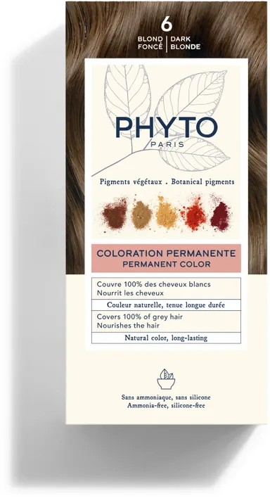 PHYTO Permanente Haarkleuring 6 Donker Blond