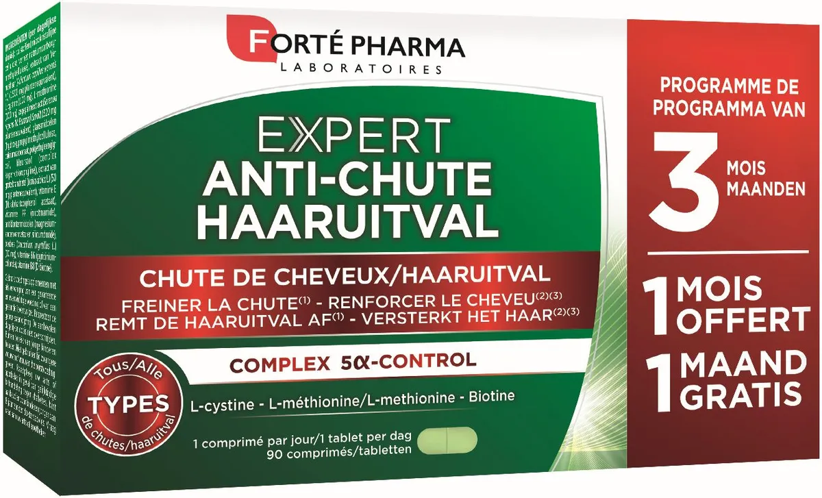 Forté Pharma Expert Anti-Haaruitval 3x30 Tabletten (2+1 gratis)