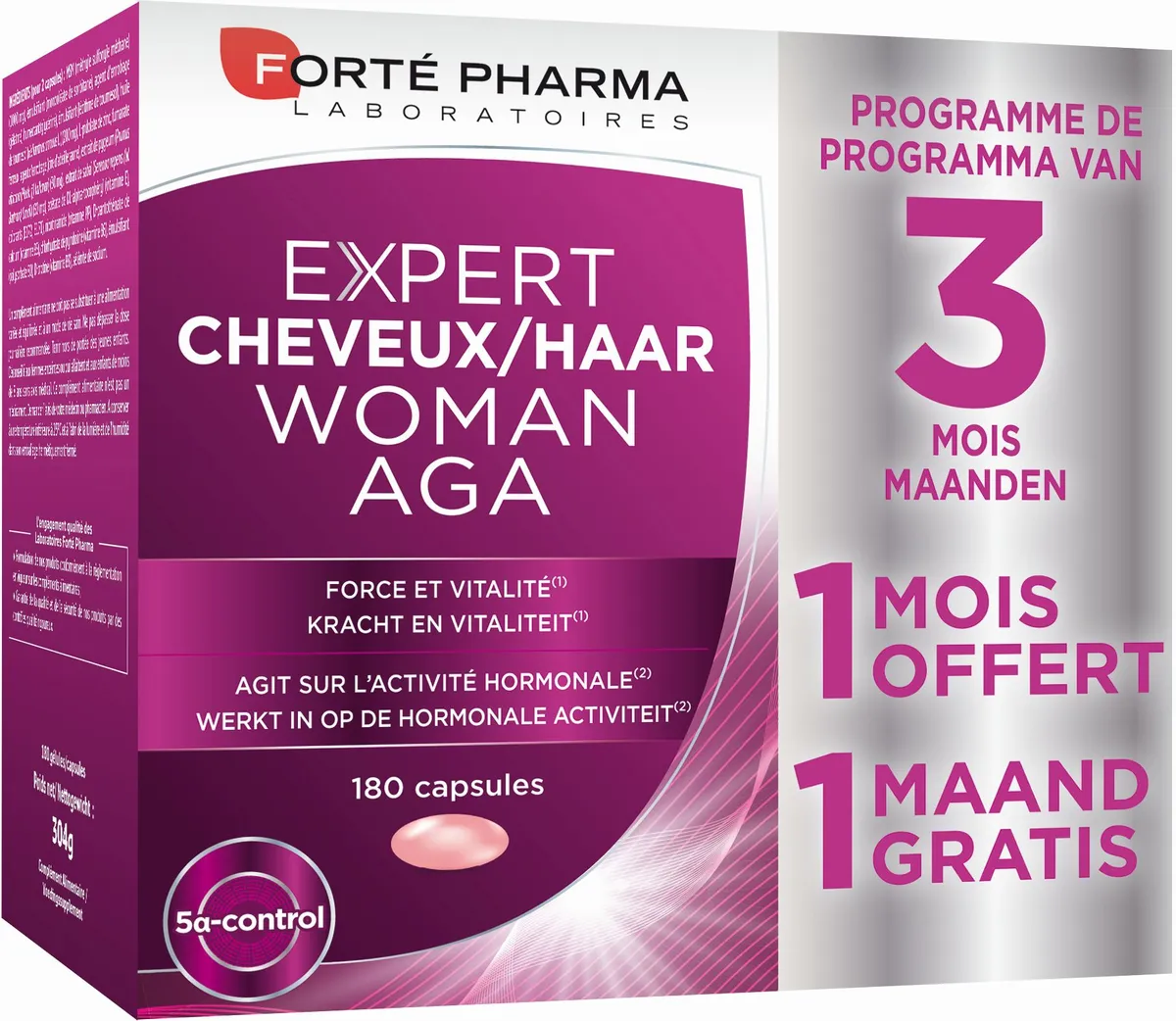 Forté Pharma Expert Haar Woman AGA 3 x 60 Capsules (2 + 1 gratis)