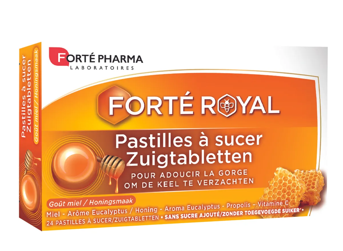 Forté Pharma Forté Rub Keel Honing 24 Zuigtabletten