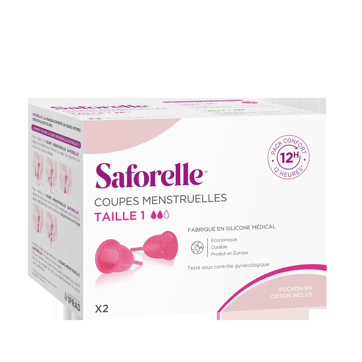 Saforelle Cup Protect Pack Confort 2 Coupes Menstruelles Taille 1