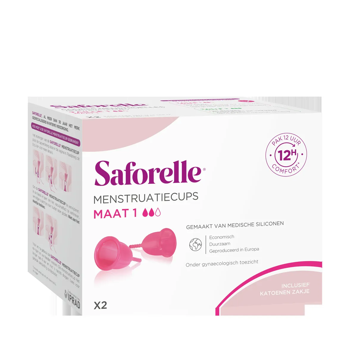 Saforelle Cup Protect Pack Comfort 2 Menstruatiecups Maat 1