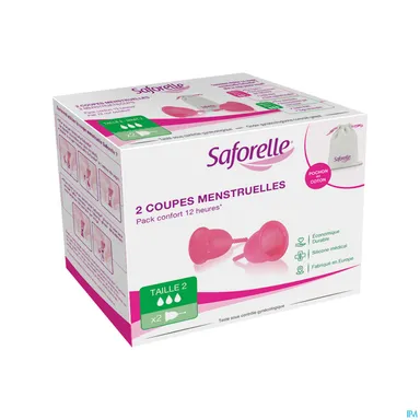 Saforelle Cup Protect Pack Comfort 2 Menstruatiecups Maat 2