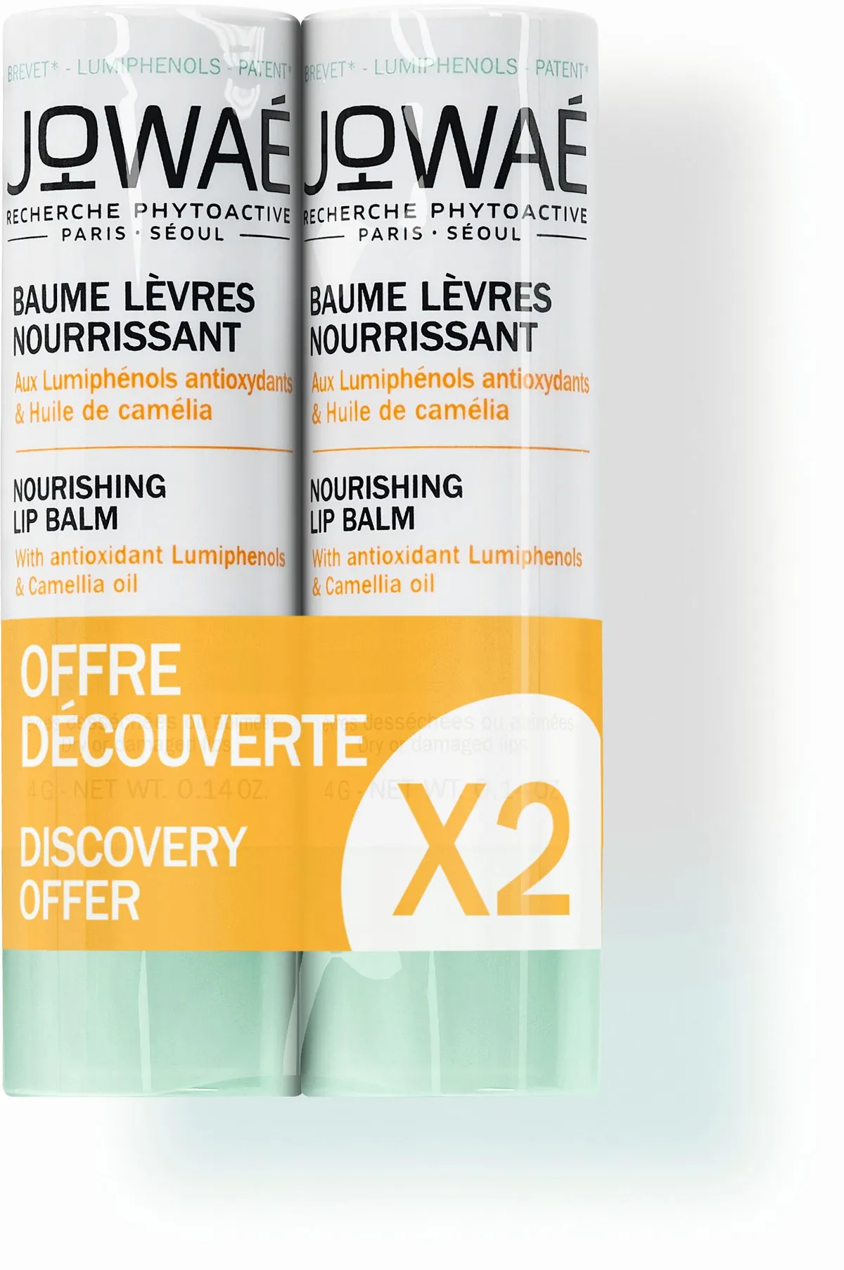 Jowae Baume Lèvres Nourissant Duo Stick 2x4g