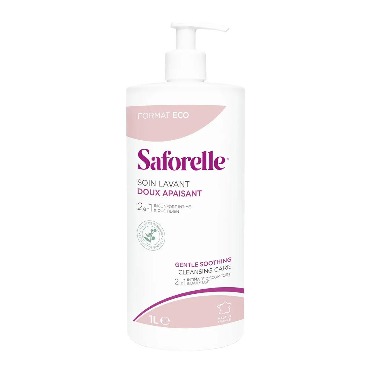 Saforelle Soin Lavant Doux Intime Bardane 1L