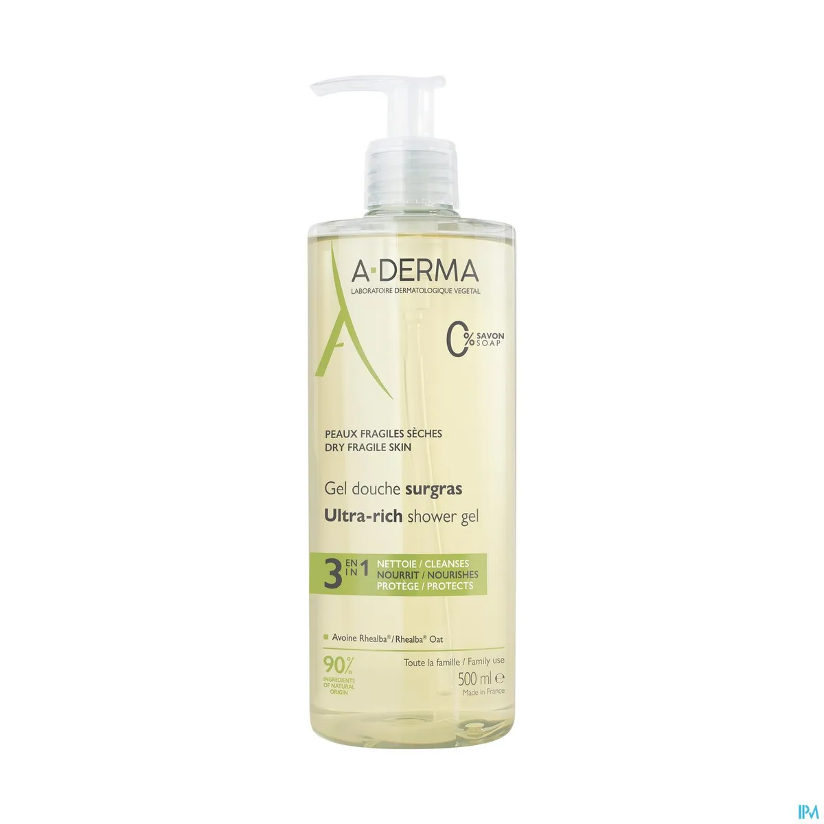 A-Derma Essentiële Verzorgingen Overvette Douchegel 500Ml