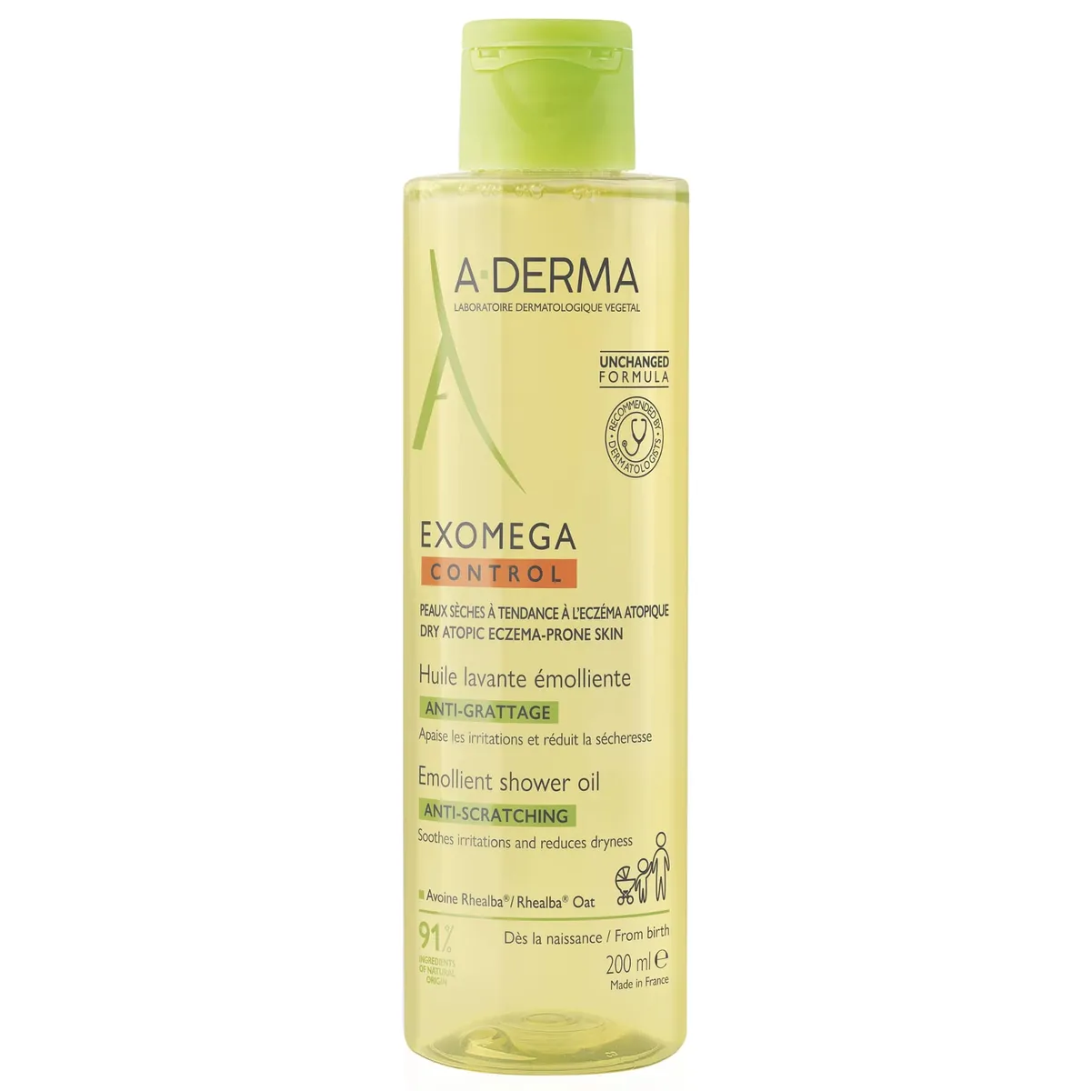 A-Derma Exomega Control Emolliërende Anti-Jeuk Wasolie 200Ml
