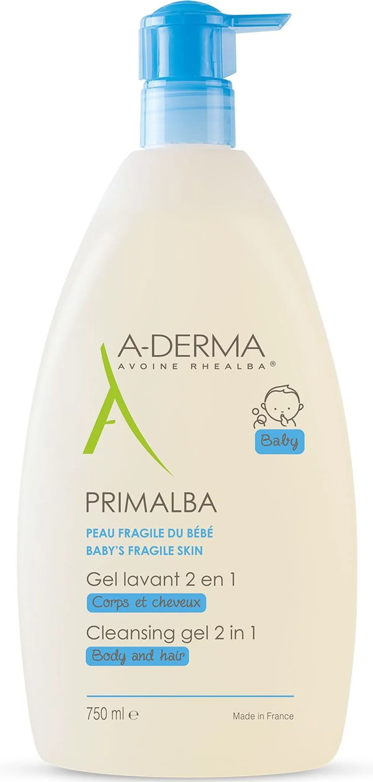 A-Derma Primalba Gel Lavant 2en1 750ml