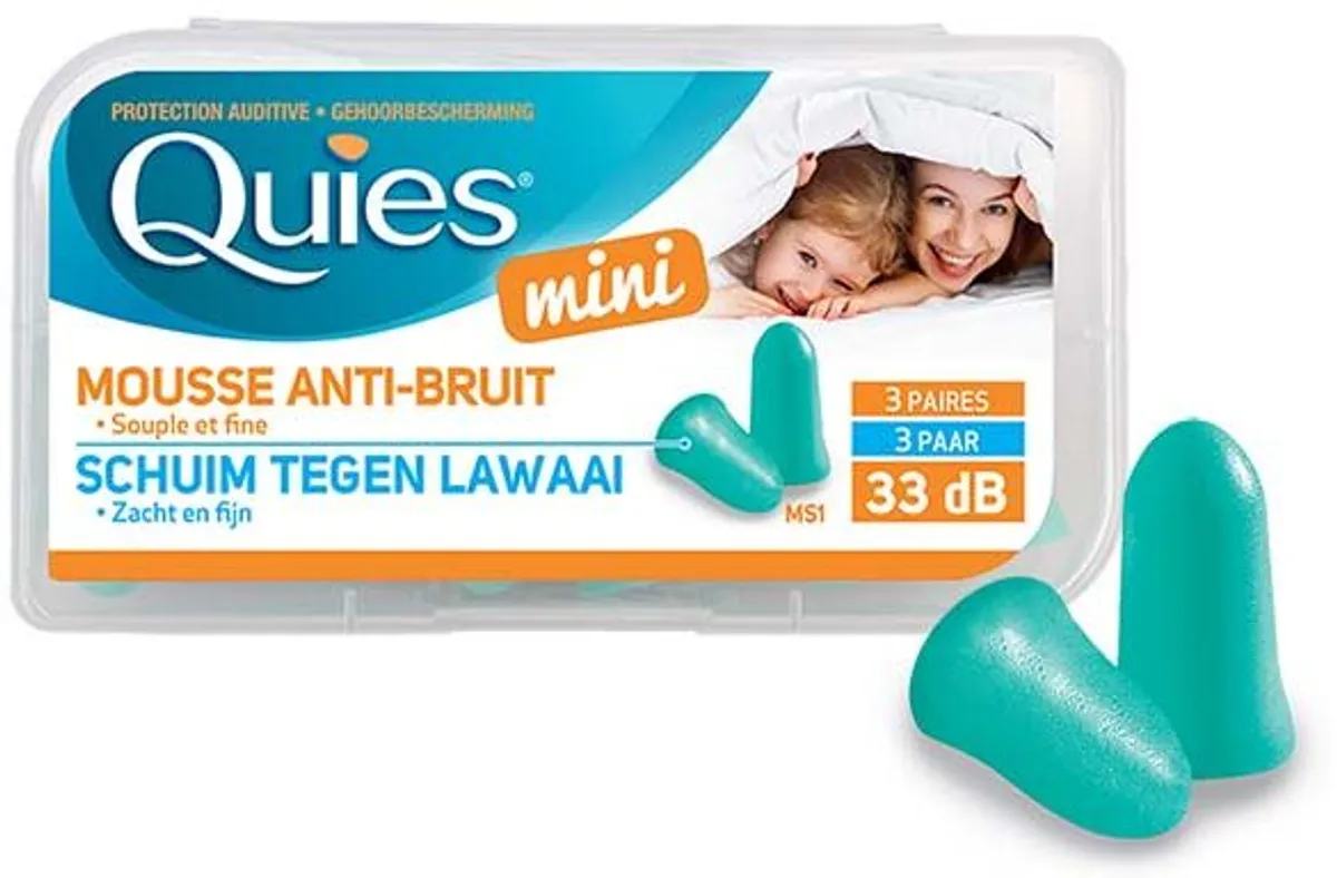 Quies Mini Protection Auditive Petit Conduit 3 Paires