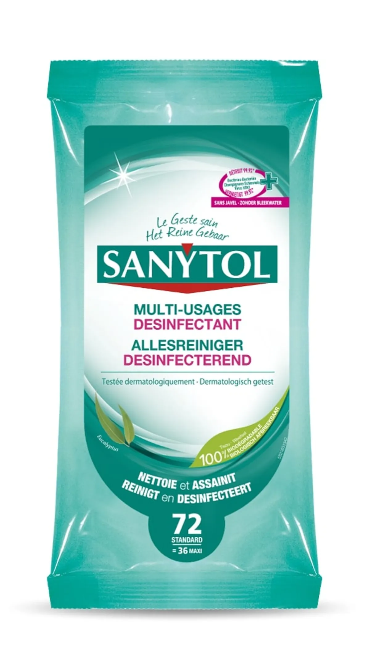 Sanytol Desinfecterend Allesreiniger 36 Maxi Doekjes