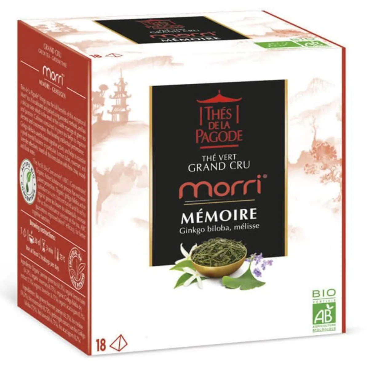 Thés De La Pagode Groene Biothee Grand Cru Morri Wakkere Geest 18 Theezakjes