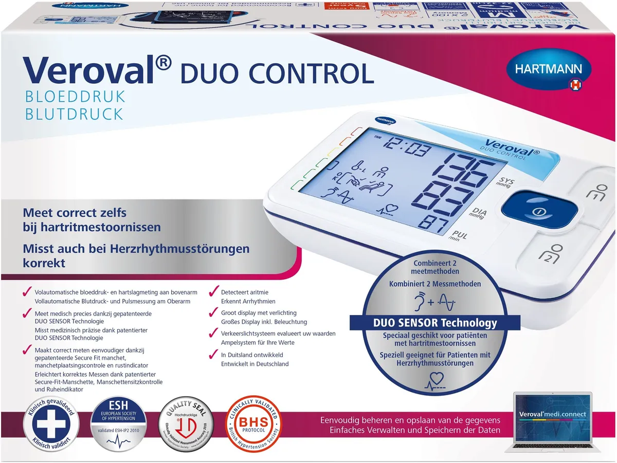 Veroval Bloeddrukmeter Arm Duo Control Large