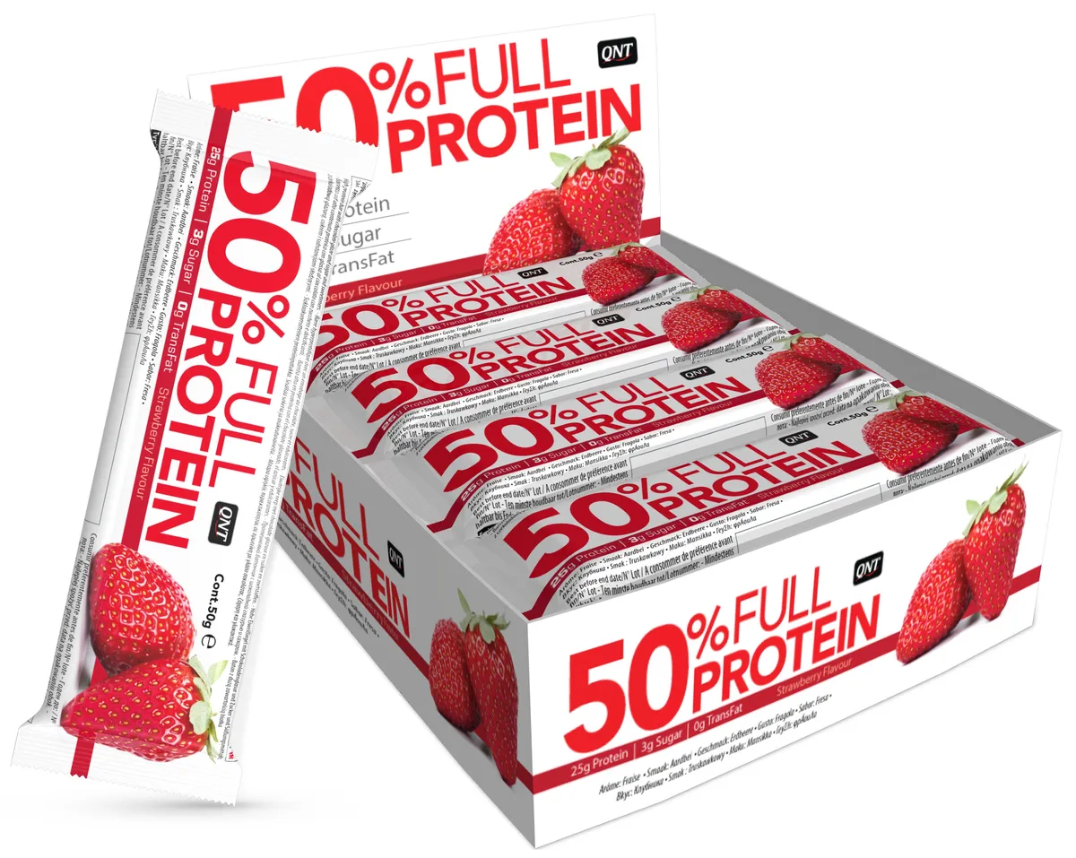 Qnt 50% Full Protein Barre Fraise Exotique 50g