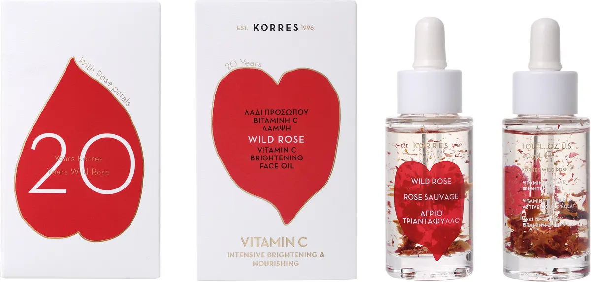 Korres Huile Visage Eclat Intense & Nourrissante Rose Sauvage 30ml