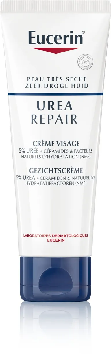 Eucerin UreaRepair Crème Visage Peau Sèche 5% d'Urée Peau Sèche Tube 50ml