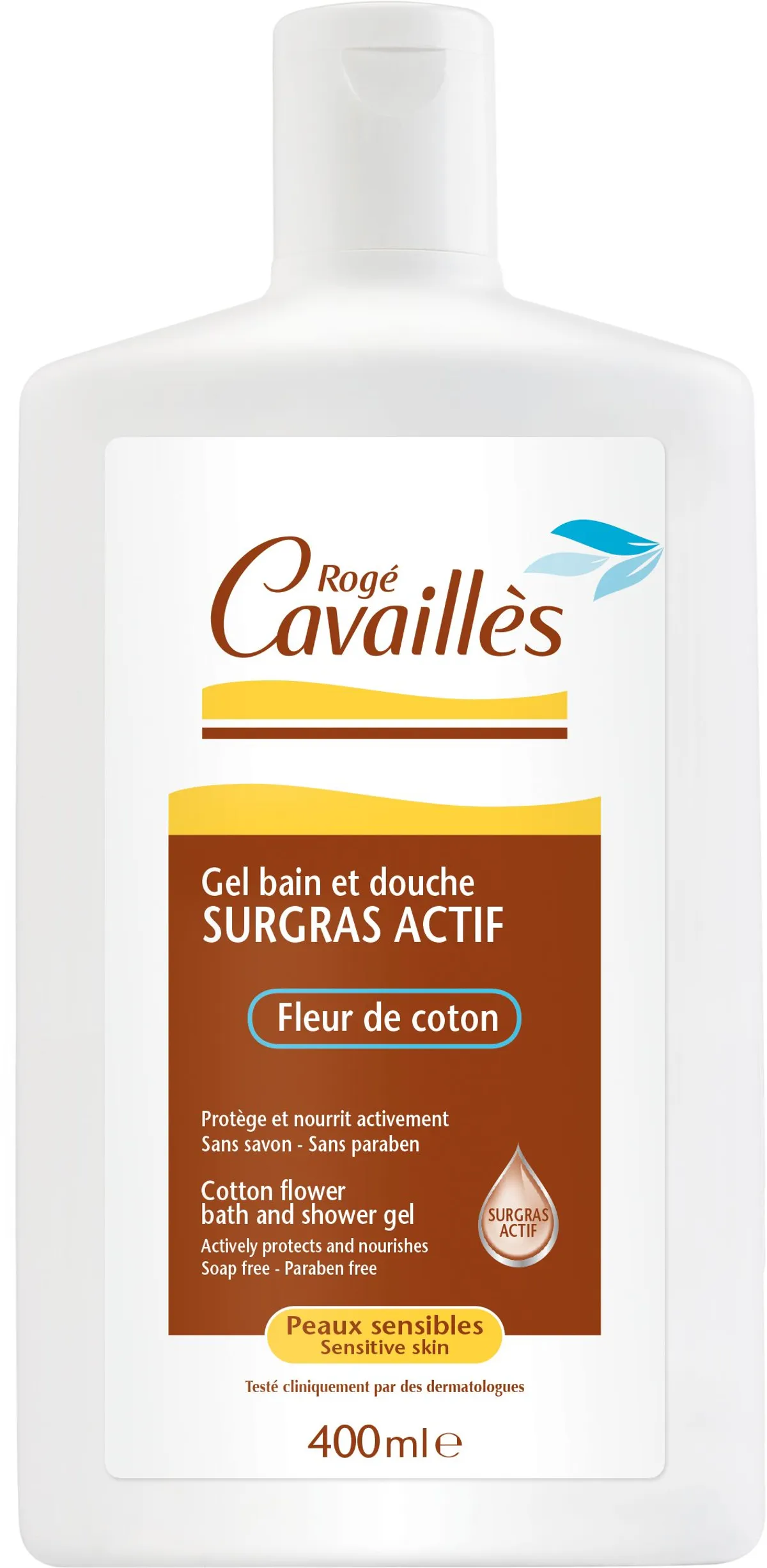 Rogé Cavaillès Gel Bain Douche Surgras Actif Fleur De Coton 400ml
