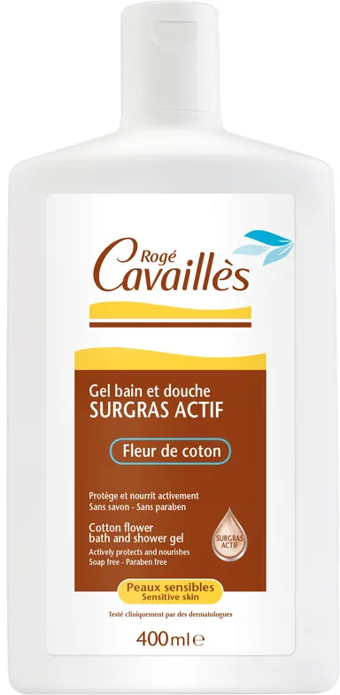 Rogé Cavaillès Gel Bain Douche Surgras Actif Fleur De Coton 400ml