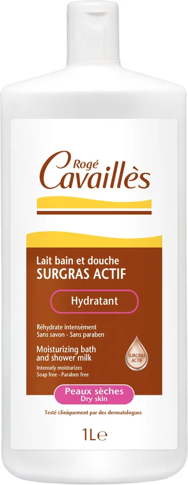 Rogé Cavaillès Lait Bain Douche Surgras Actif Hydratant 1L