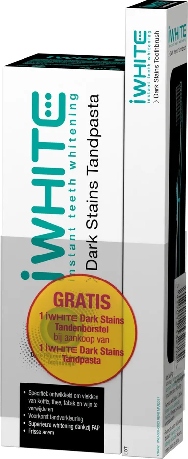 Iwhite Dark Stains Dentifrice + Brosse Dents Grat.