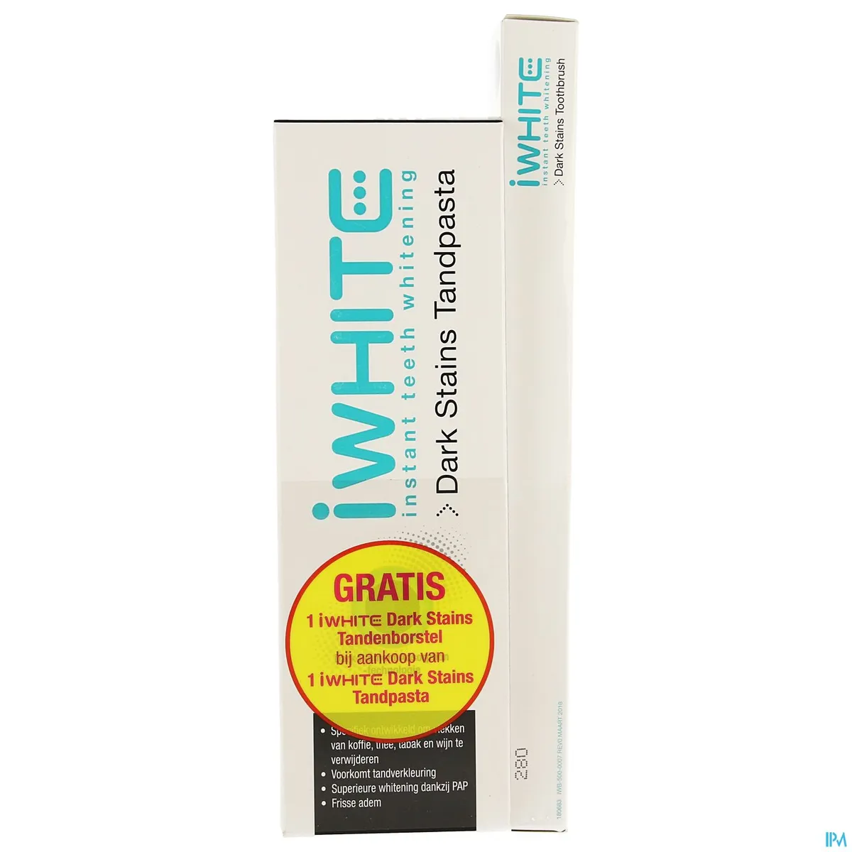 Iwhite Dark Stains Tandpasta+tandenborstel Gratis