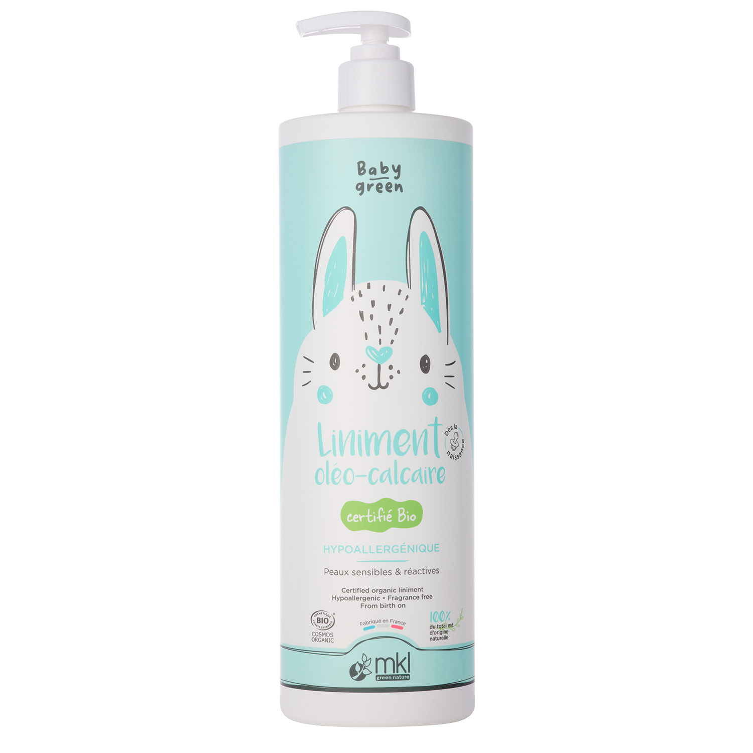 Mkl Baby Green Biologische olie- en kalkhoudende zalf 900 ml - MKL