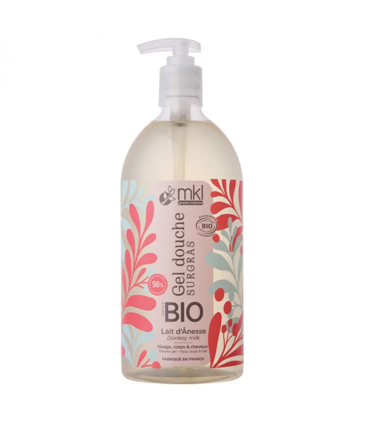 MKL Gel Douche Surgras Bio Lait d'Ânesse 1L
