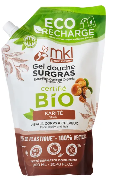 MKL Overvette Douchegel Bio Shea Navulling 900 ml