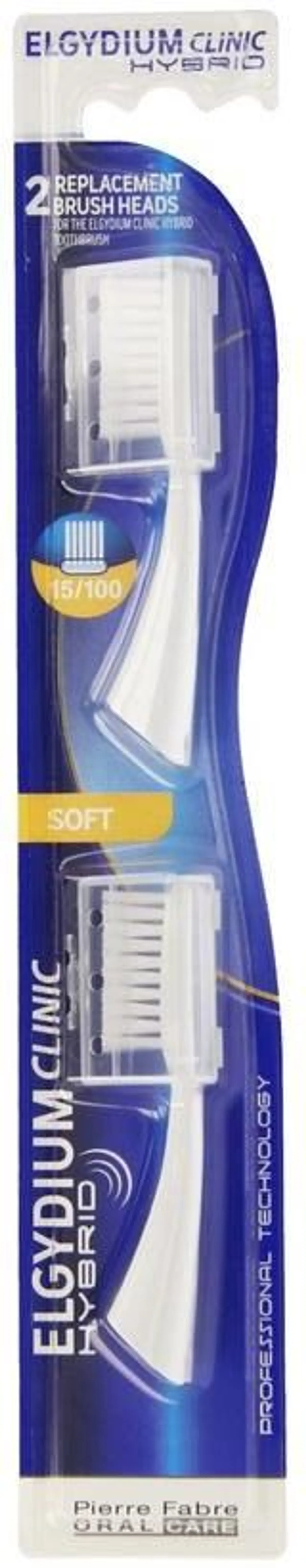 Oral Care Elgydium Clinic Hybrid Timer 15/100 Recharge Pour Brosse À Dents Électrique 2 Pièces