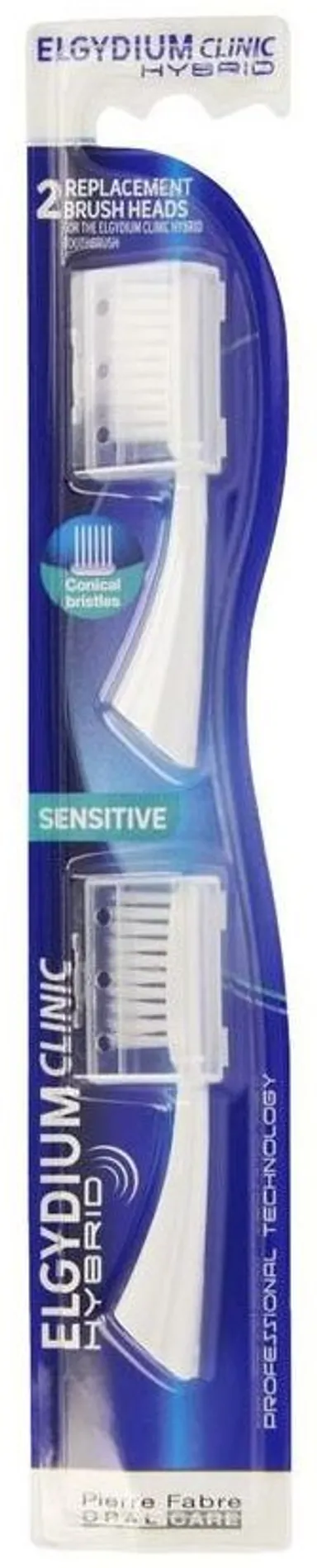 Oral Care Elgydium Clinic Hybrid Timer Sensitive Recharge Pour Brosse À Dents Électrique 2 Pièces