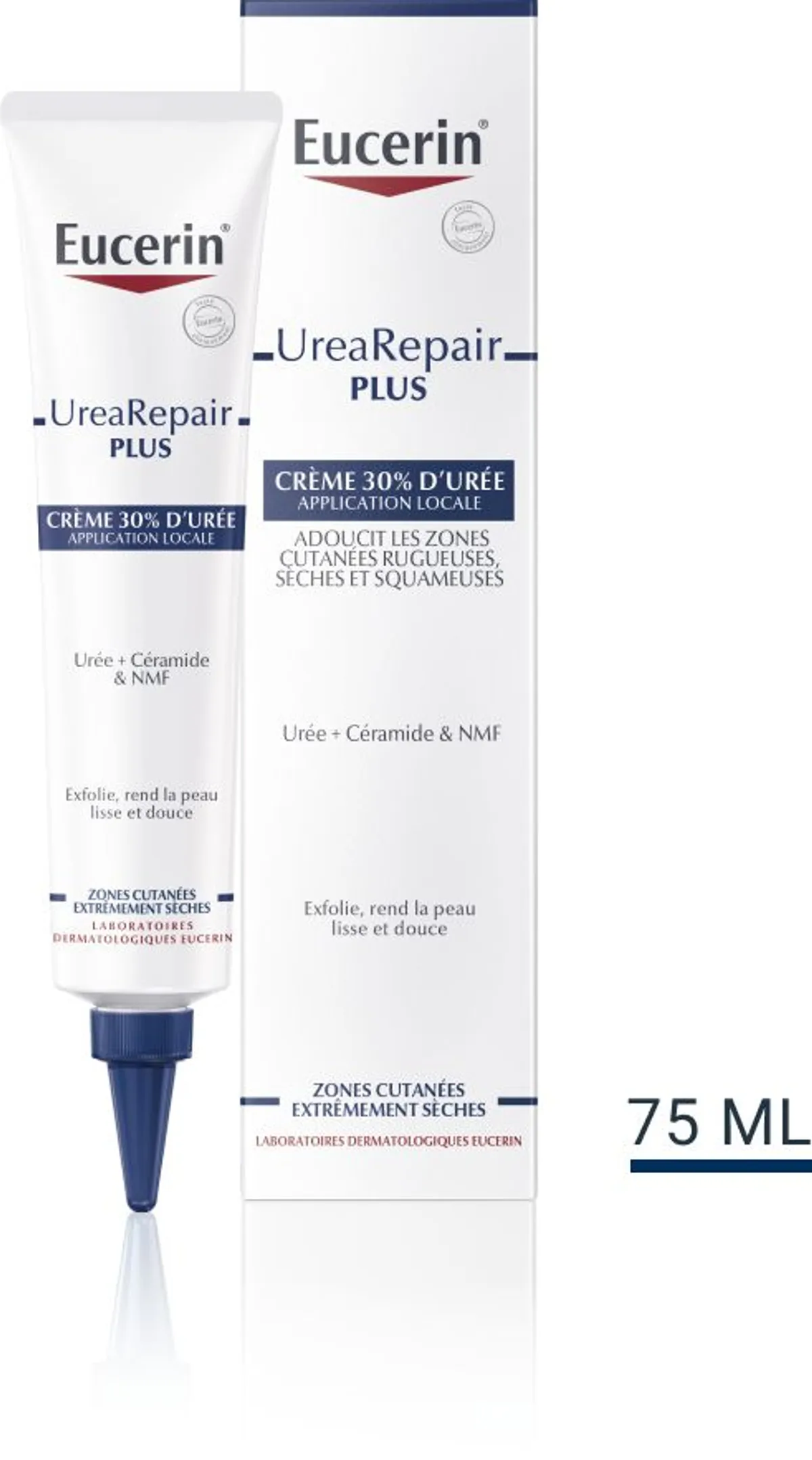 Eucerin UreaRepair Plus Crème 30% d'Urée Application Locale Zones Cutanées Extrémement Sèches Tube 75ml