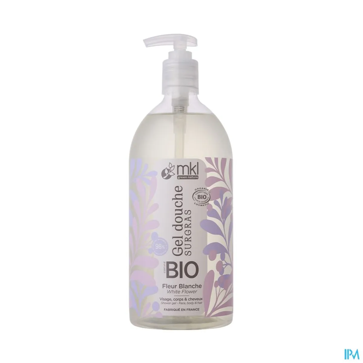 MKL Gel Douche Surgras Bio Fleur Blanche 1L